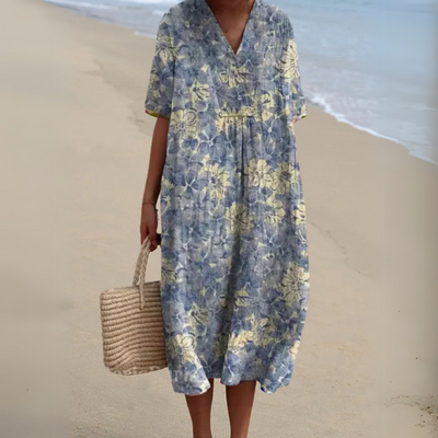 Nathalie | Relaxed Half Sleeve Midi Dress