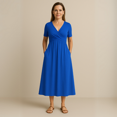 Anny | Stylish V-Neck Midi Dress