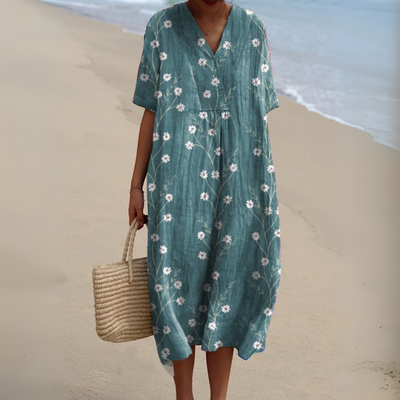 Nathalie | Relaxed Half Sleeve Midi Dress
