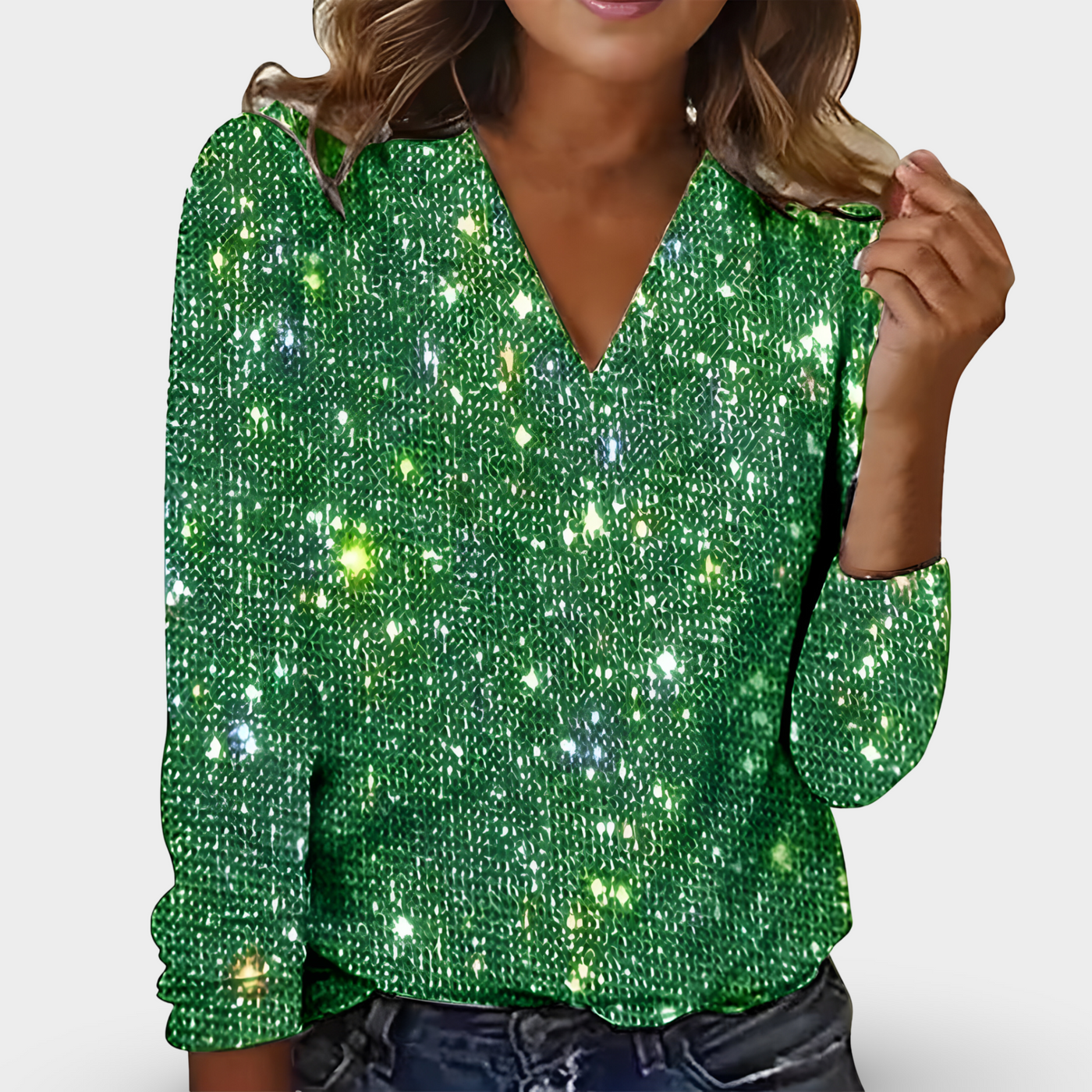 Victoria™ - V-neck Diamond Blouse