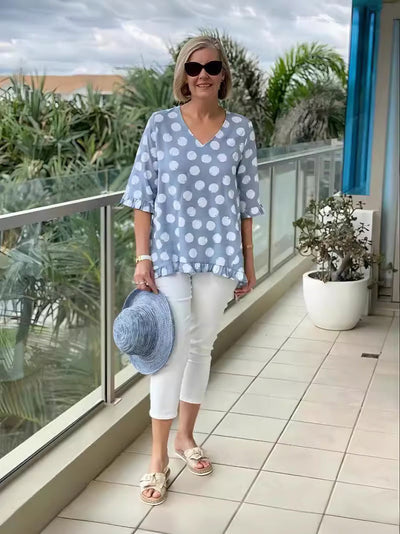 Beth™ | Stylish V-Neck Blouse