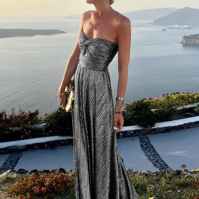 Victoria | Elegant Strapless Maxi Dress