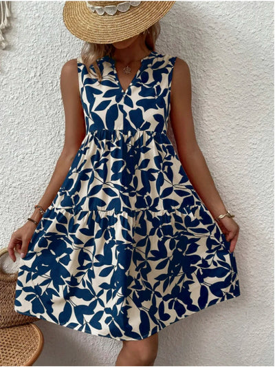 Avery | Comfortable V-Neck Print Dress