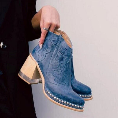Jessy | Embroidered Western Heel Boots