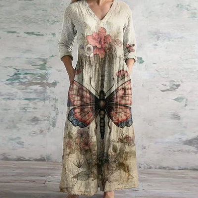 Kirsten | Floral V-Neck Maxi Dress